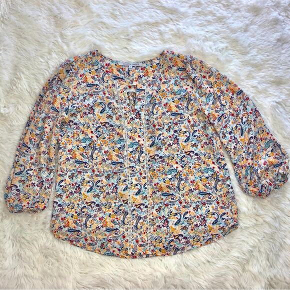 Collective Concepts Floral Print Popover Top - Picture 14 of 16